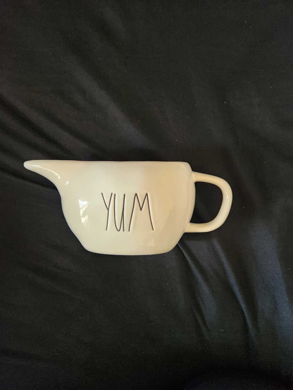 Rae Dunn White 'YUM' Ceramic Gravy Boat - Picture 3 of 7